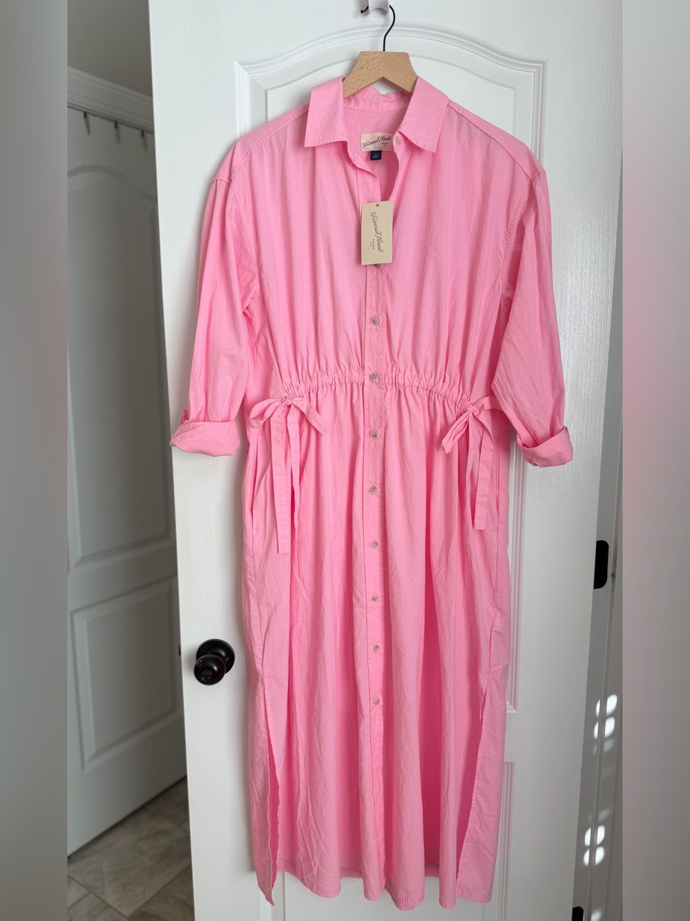 Universal Thread Pink Button-Front Shirt Dress NWT